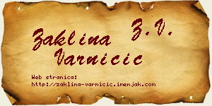 Žaklina Varničić vizit kartica